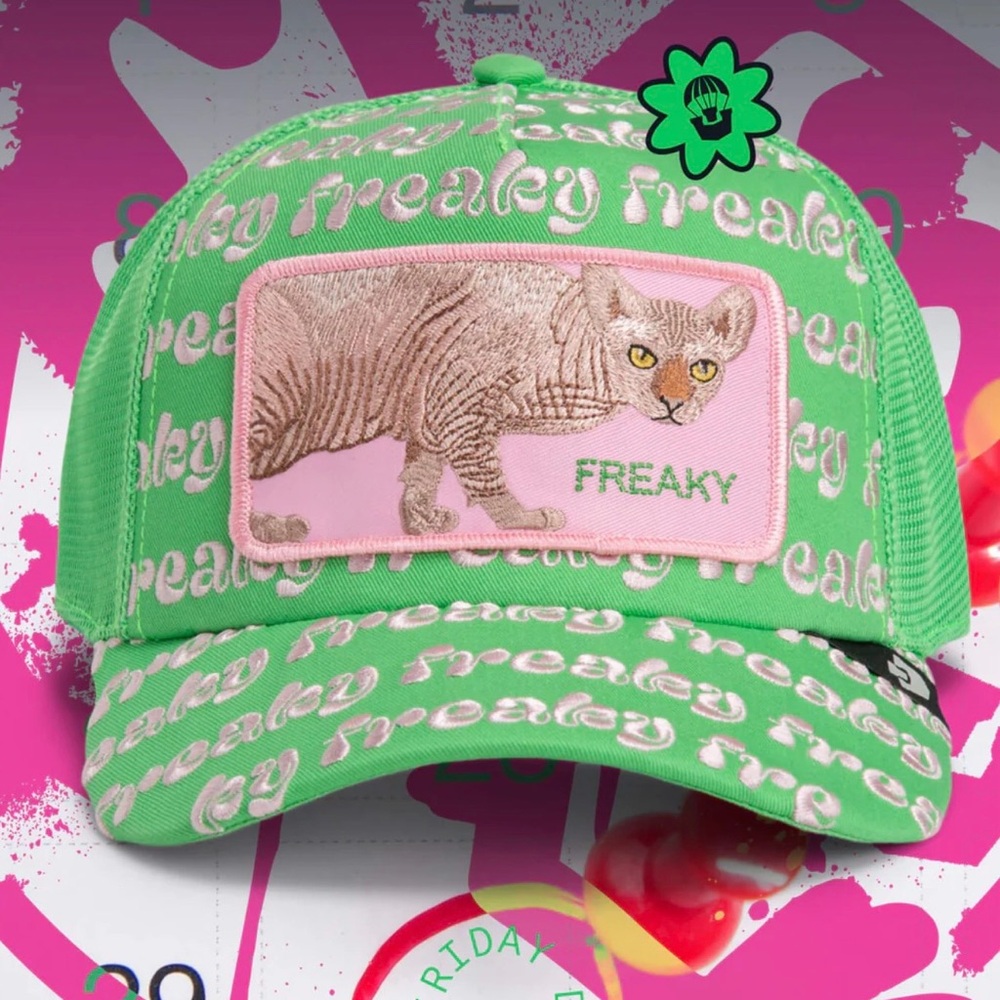 Goorin Bros. “FREAKY FRIDAY” Trucker Hat. Lime Green. Mesh SnapBack. NWT